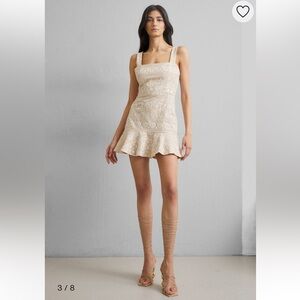 Alice + Olivia Kaidra Square Neck Drop Waist Mini Dress Brand New Size 0